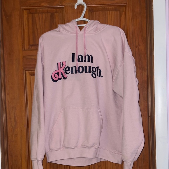 Tops - Pink "I Am Kenough" Graphic Hoodie
